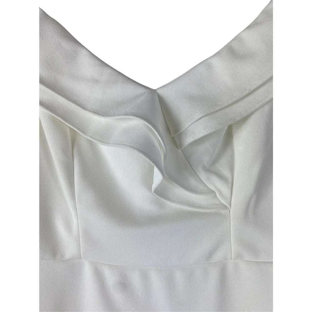 City Studio Size 9 Dress White Ruffle Preppy Comfy Stretchy Y2K Coquette